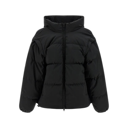 MM6 Maison Margiela Black Polyester Full-Length Jacket