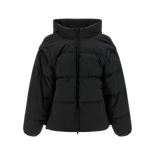 MM6 Maison Margiela Black Polyester Full-Length Jacket