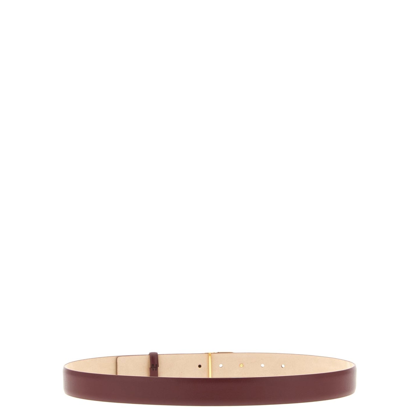 Khaite Bordeaux Calfskin Regular Belt
