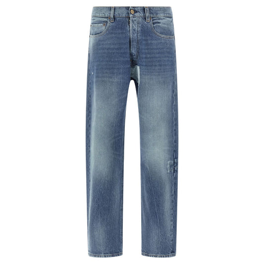 Maison Margiela Blue Cotton Straight-Leg Jeans