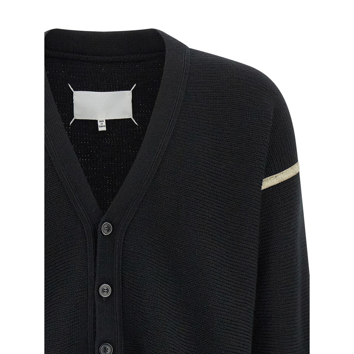 Maison Margiela Black Virgin Wool Cardigan
