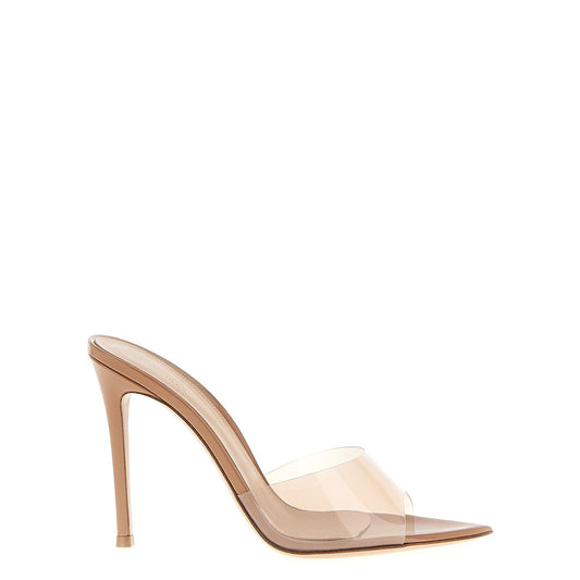 Gianvito Rossi Beige Plastic Stiletto Heel Sandals