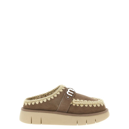 Mou Brown Lambskin Clogs