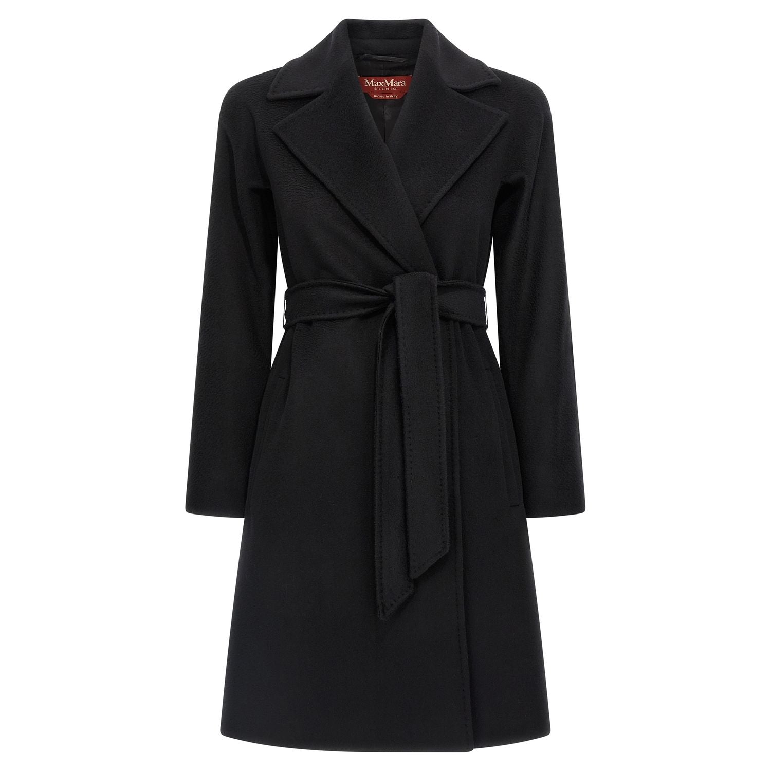 Max Mara Black Virgin Wool Coat