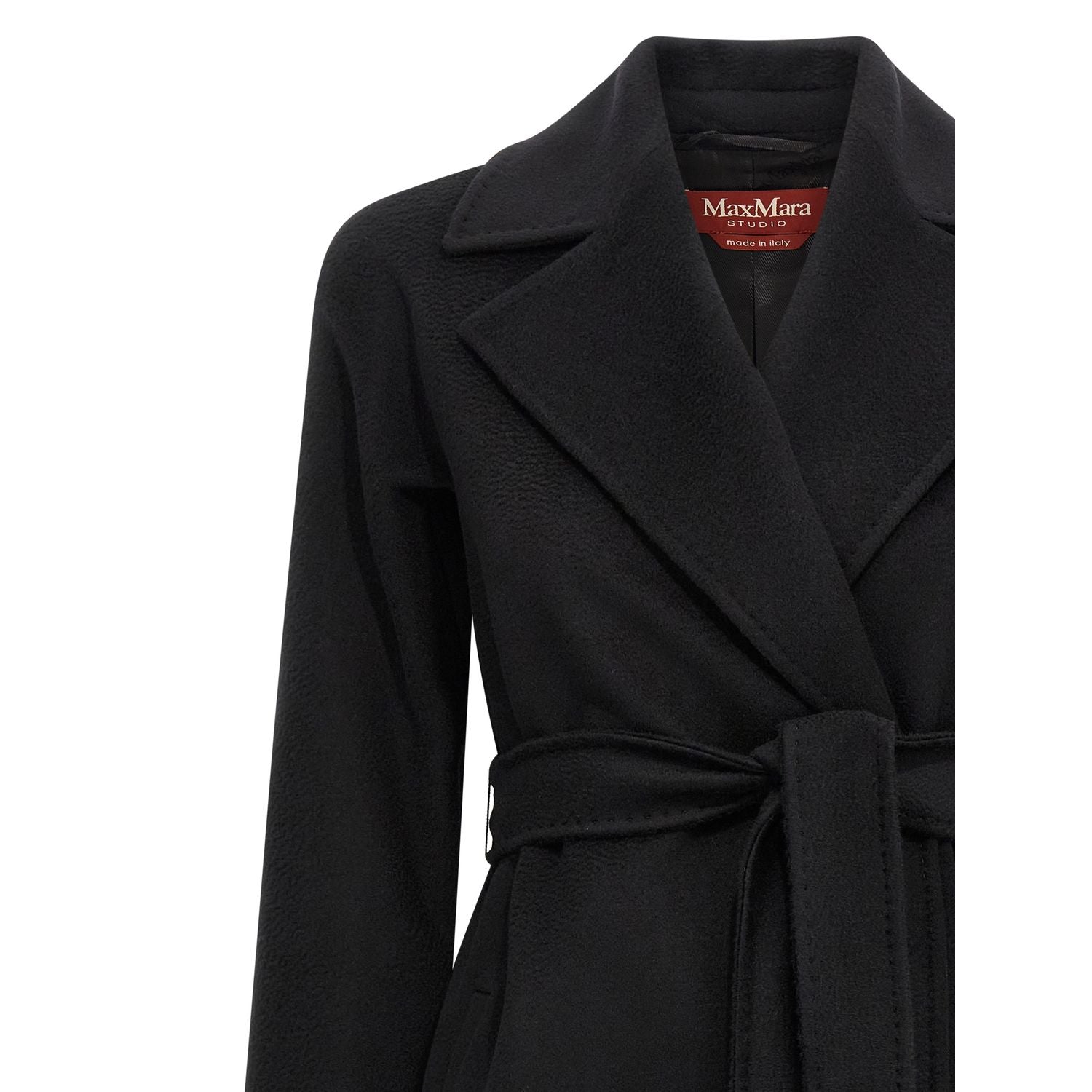 Max Mara Black Virgin Wool Coat