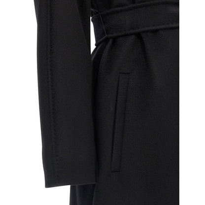 Max Mara Black Virgin Wool Coat