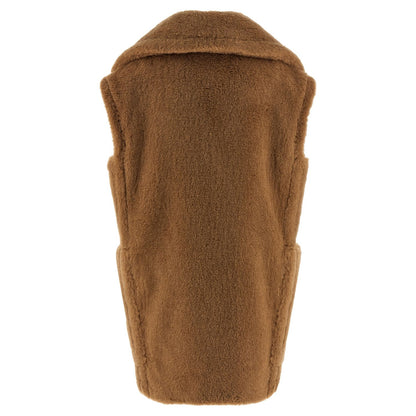 Max Mara Beige Wool Sleeveless Jacket