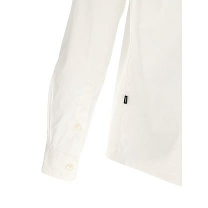 Hugo Boss White Cotton Blouse