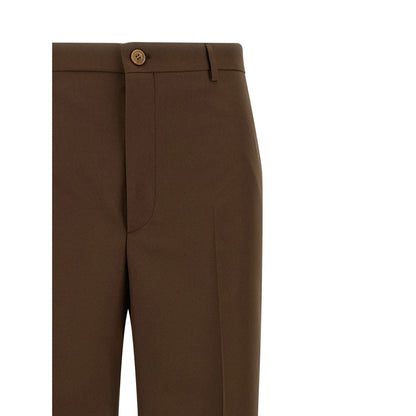 Gucci Brown Polyester Dress Pants