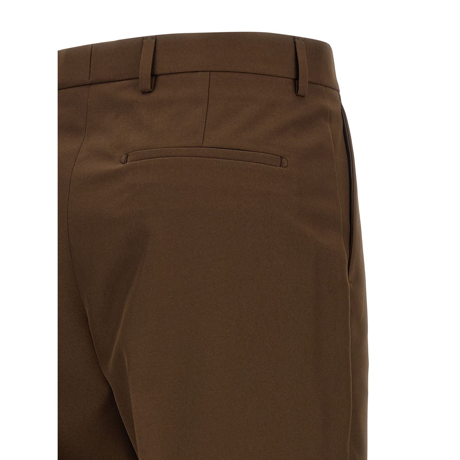 Gucci Brown Polyester Dress Pants