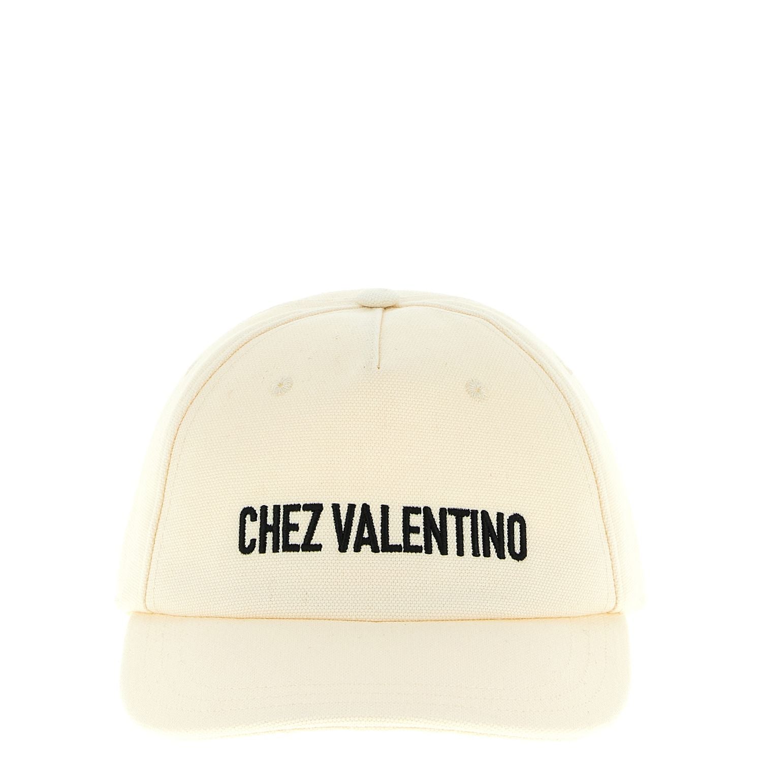 Valentino Garavani Beige Cotton Cap (Baseball Hat)