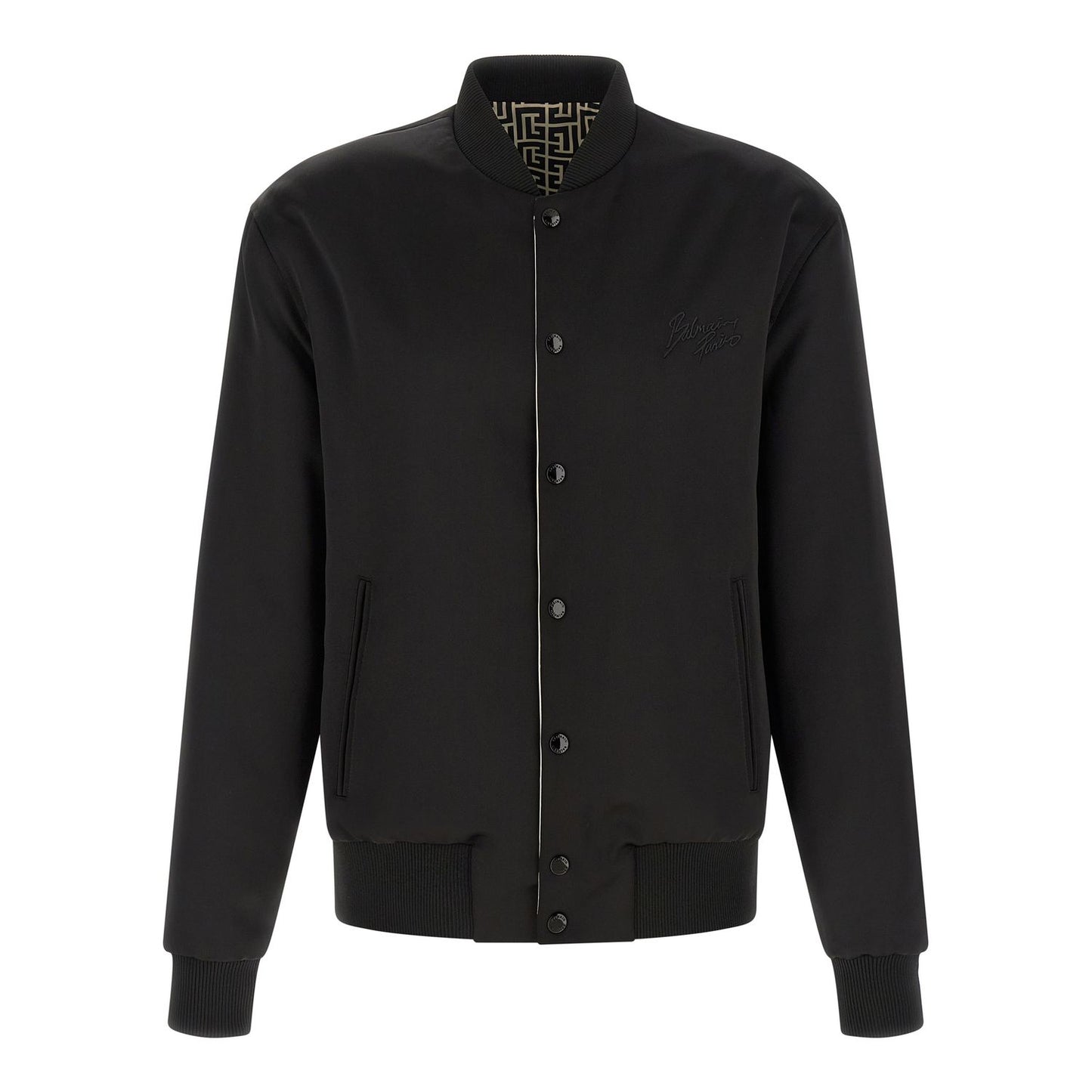 Balmain Black Polyamide Bomber