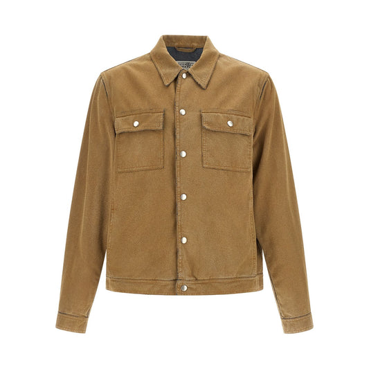 MM6 Maison Margiela Beige Cotton Denim Jacket