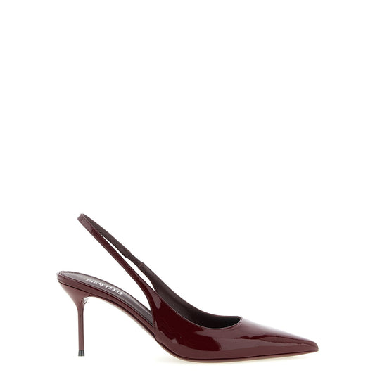 Paris Texas Bordeaux Calfskin Mid Heel Pumps