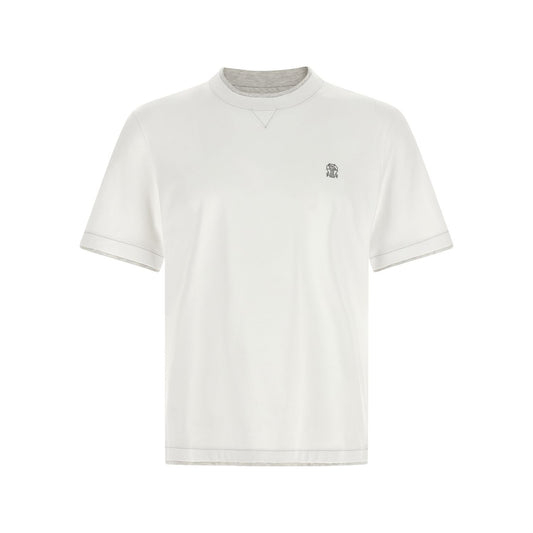 Brunello Cucinelli White Cotton T-Shirt