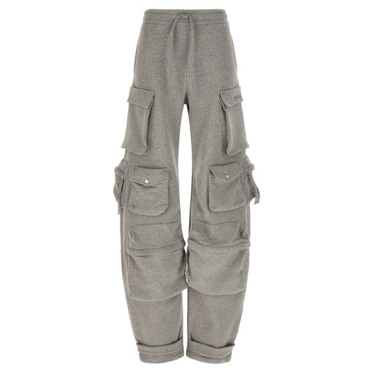 The Attico Gray Cotton Cargo Pants