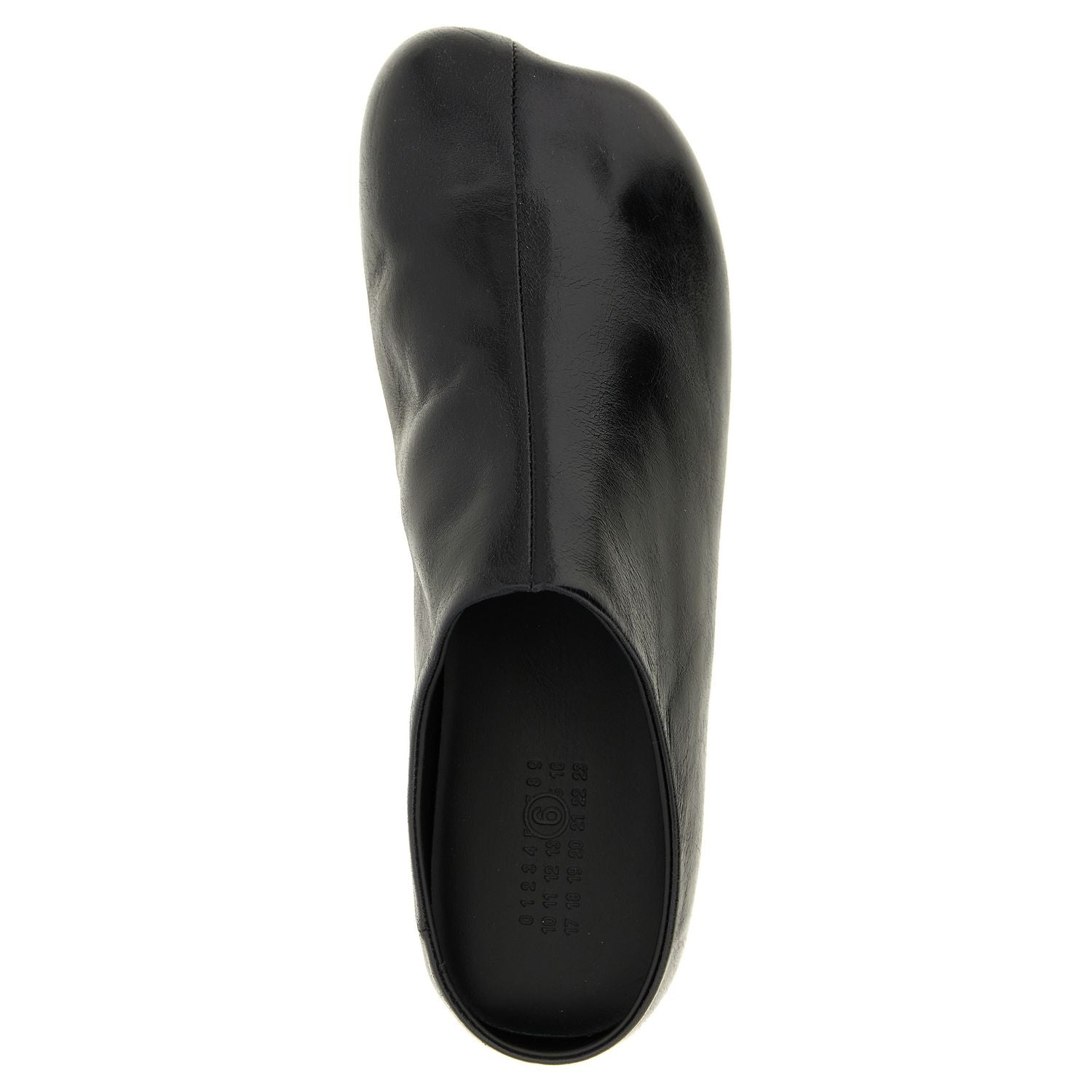 MM6 Maison Margiela Black Calfskin Clogs
