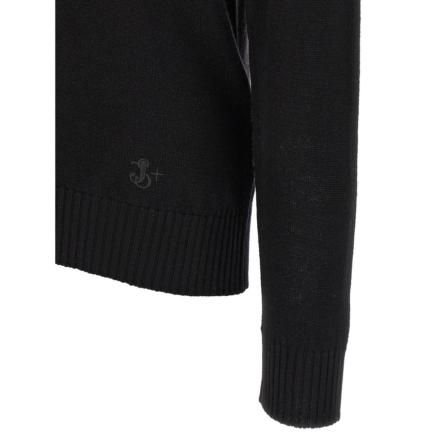 Jil Sander Black Virgin Wool Cardigan