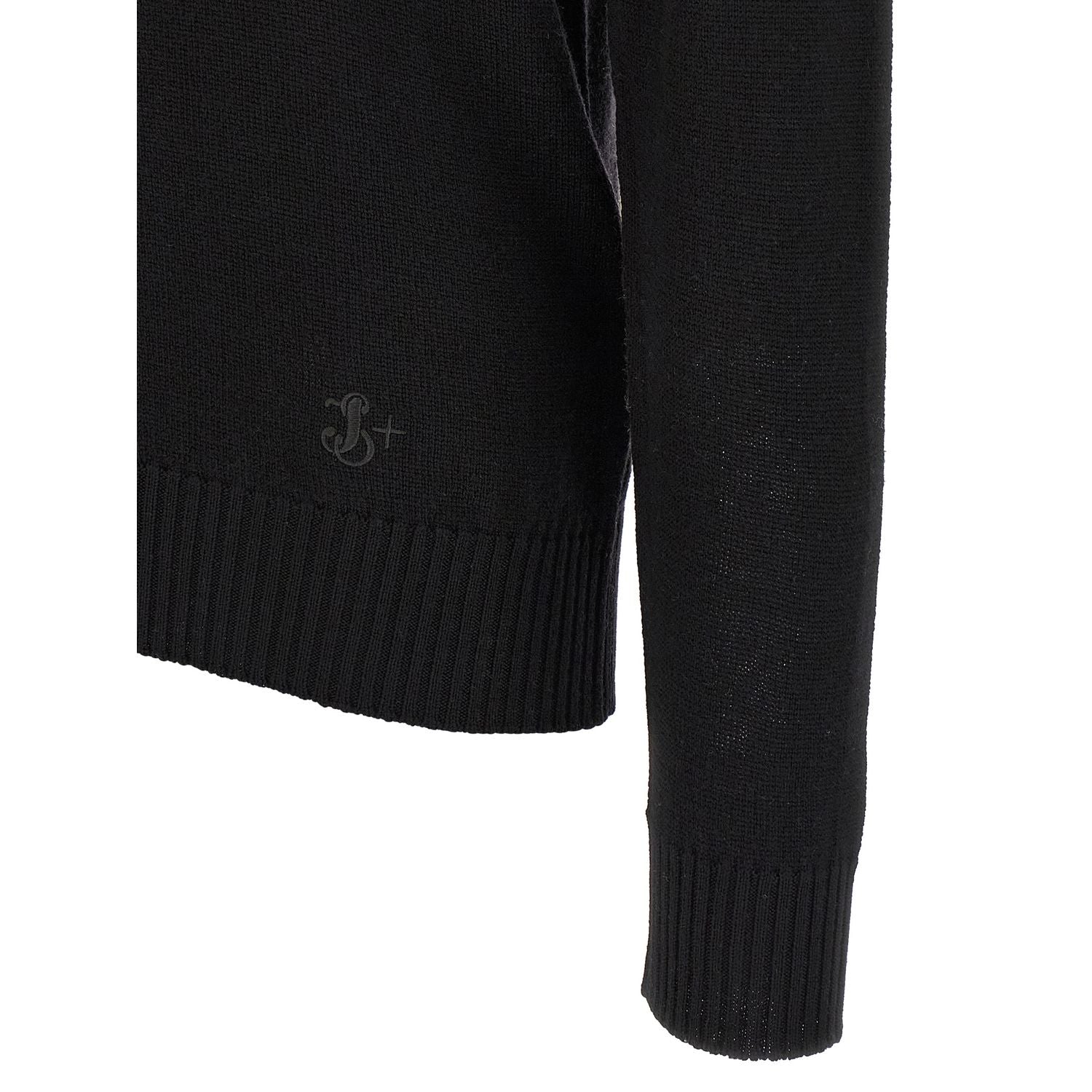 Jil Sander Black Virgin Wool Cardigan