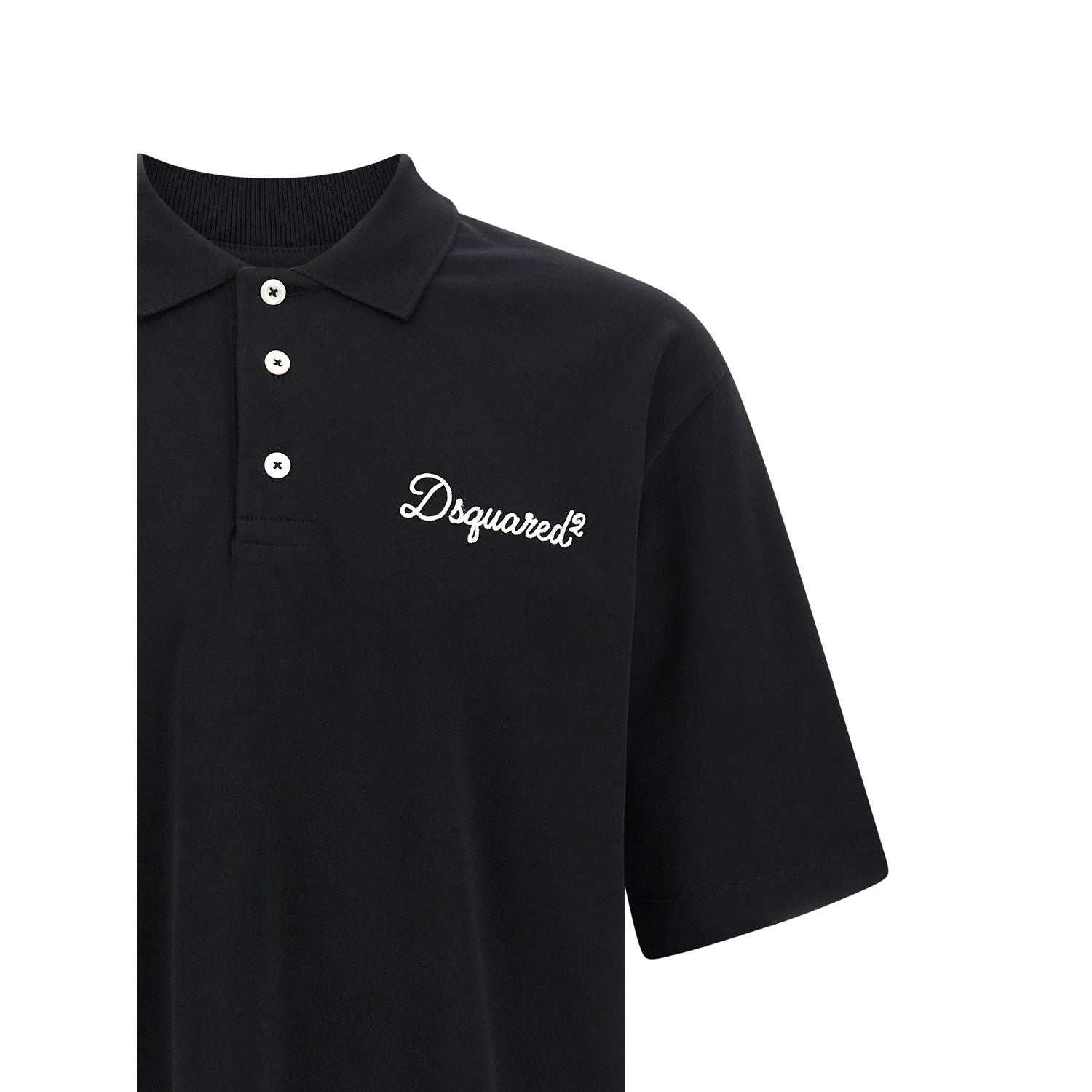Dsquared² Black Cotton Polo Shirt