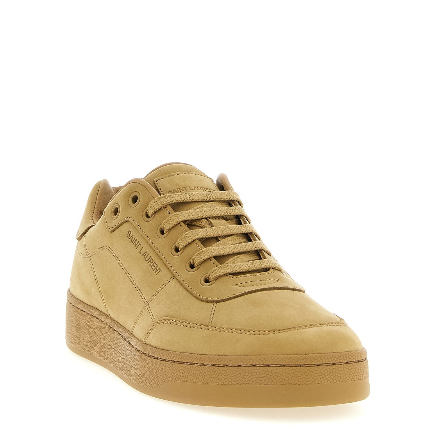 Saint Laurent Beige Calfskin Sneakers