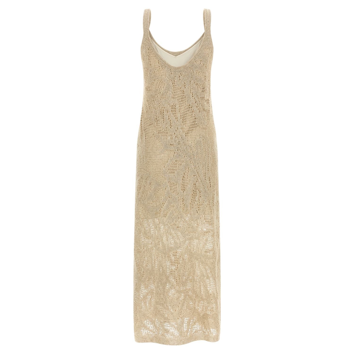 Brunello Cucinelli Beige Linen Long Dress