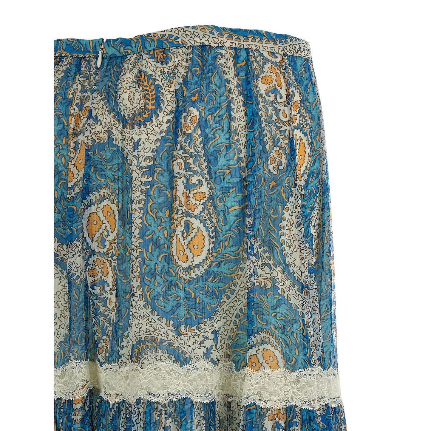 Etro Blue Silk Mini Skirt