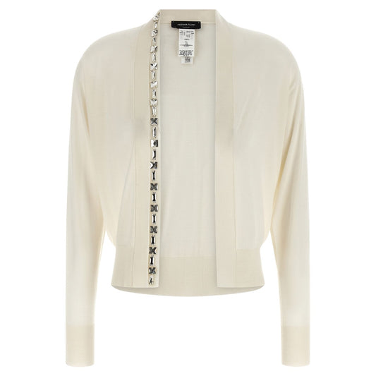 Fabiana Filippi White Cashmere Cardigan