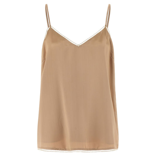 Fabiana Filippi Beige Viscose Tank Tops