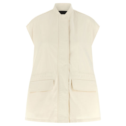 Fabiana Filippi Beige Cotton Sleeveless Jacket