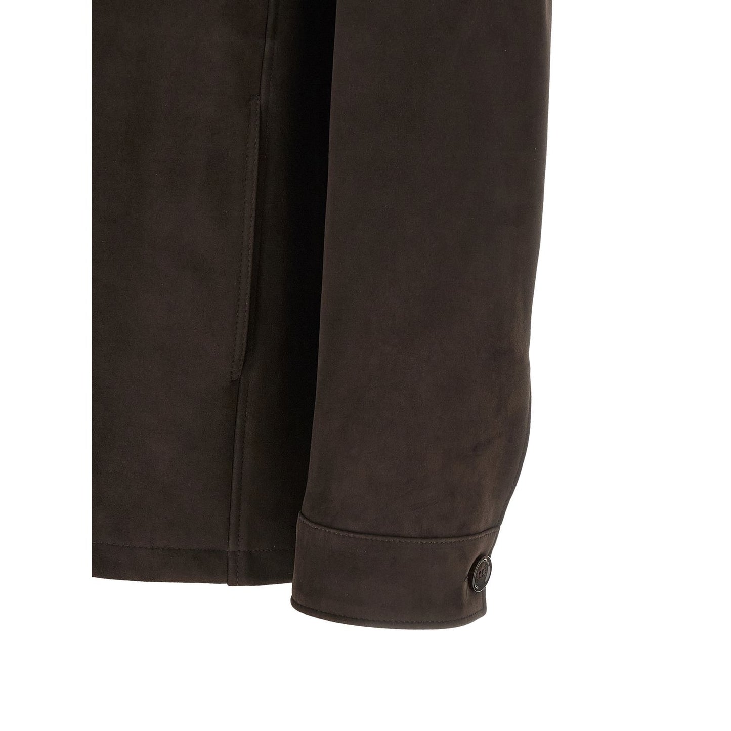 MooRER Brown Lamb Leather Leather Jacket