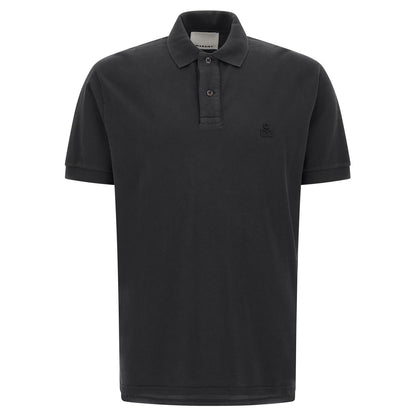 Isabel Marant Black Cotton Polo Shirt