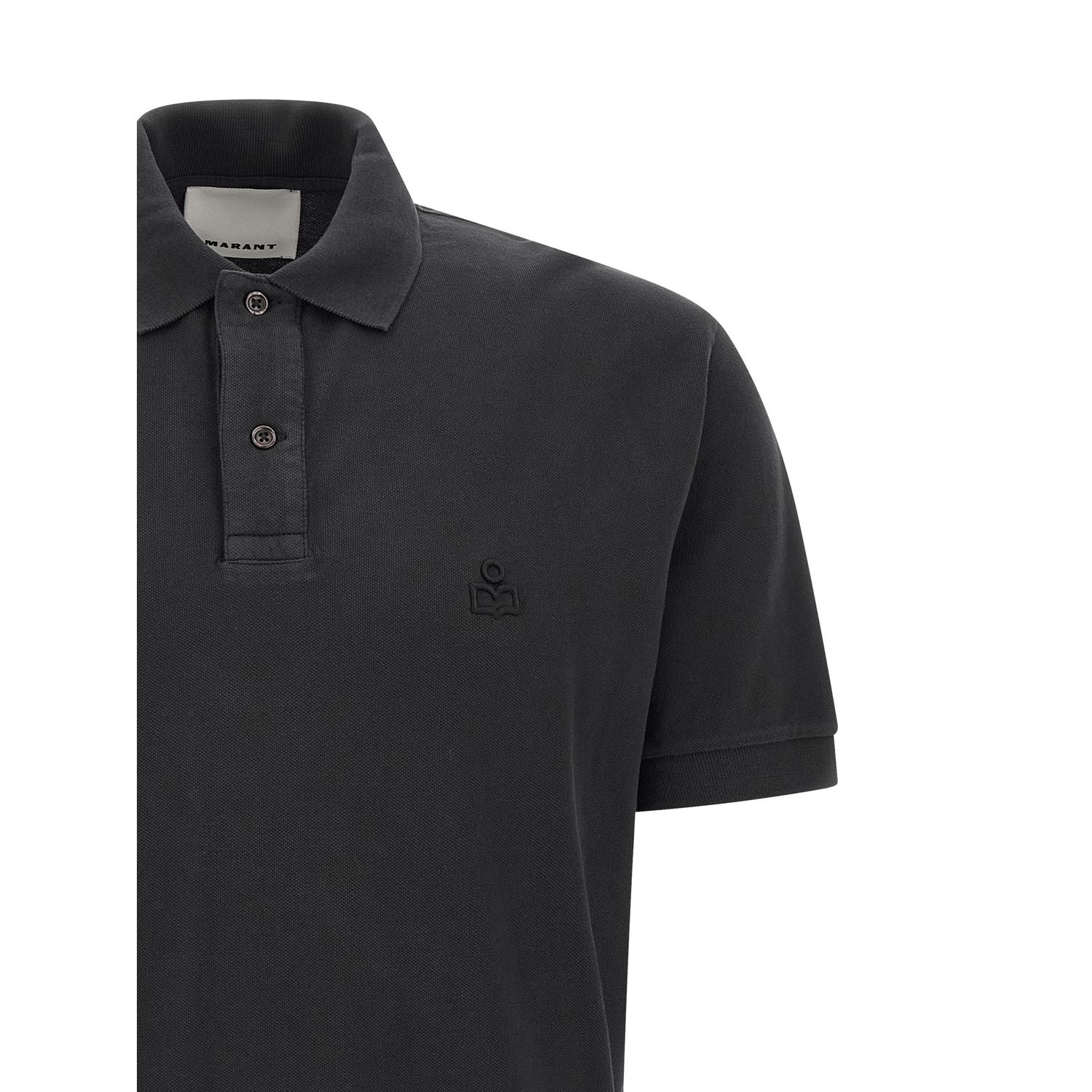 Isabel Marant Black Cotton Polo Shirt