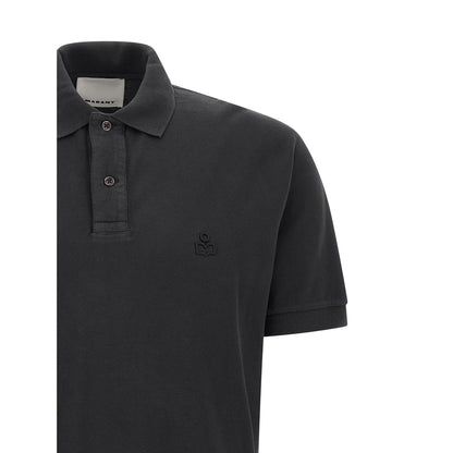 Isabel Marant Black Cotton Polo Shirt