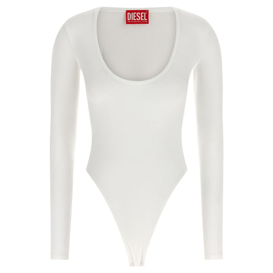 Diesel White Viscose Bodysuit