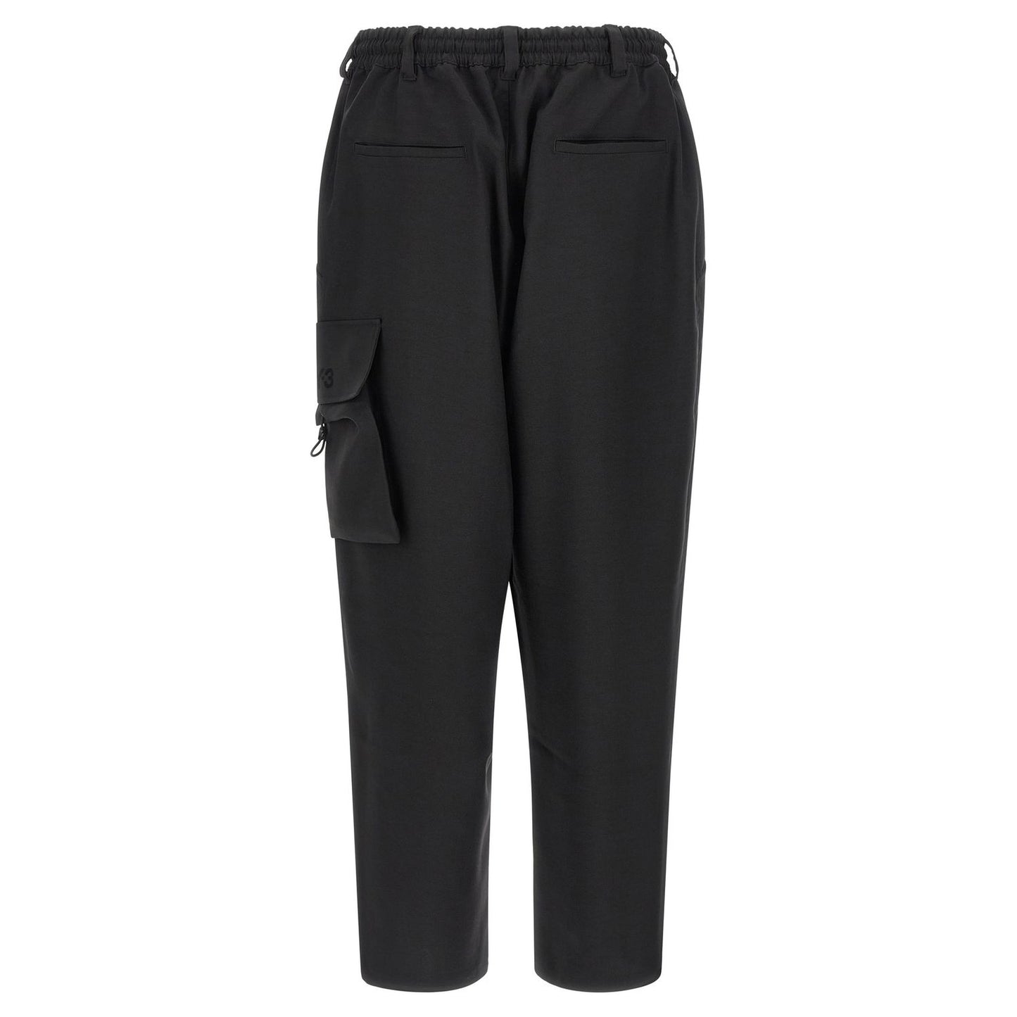 Y-3 Black Polyester Cargo Pants