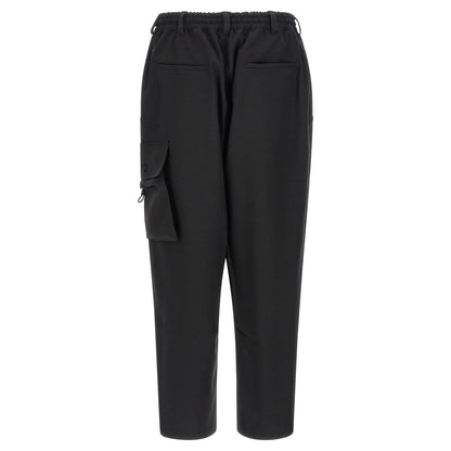 Y-3 Black Polyester Cargo Pants