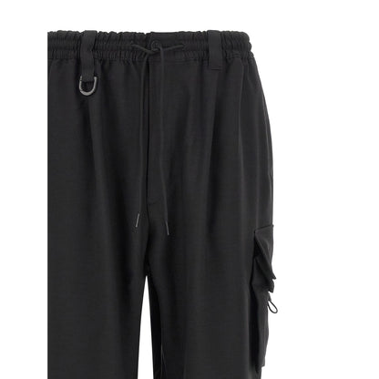 Y-3 Black Polyester Cargo Pants