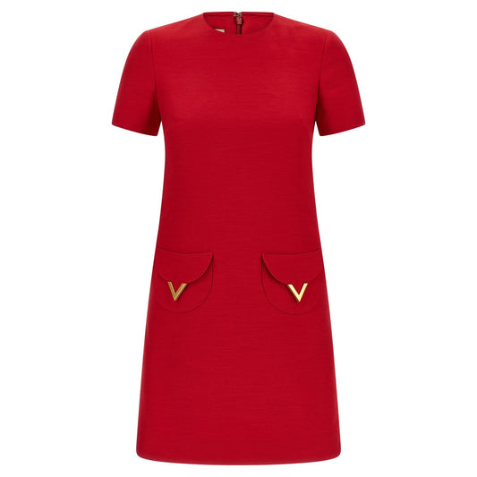 Valentino Garavani Multicolor Virgin Wool Short Dress