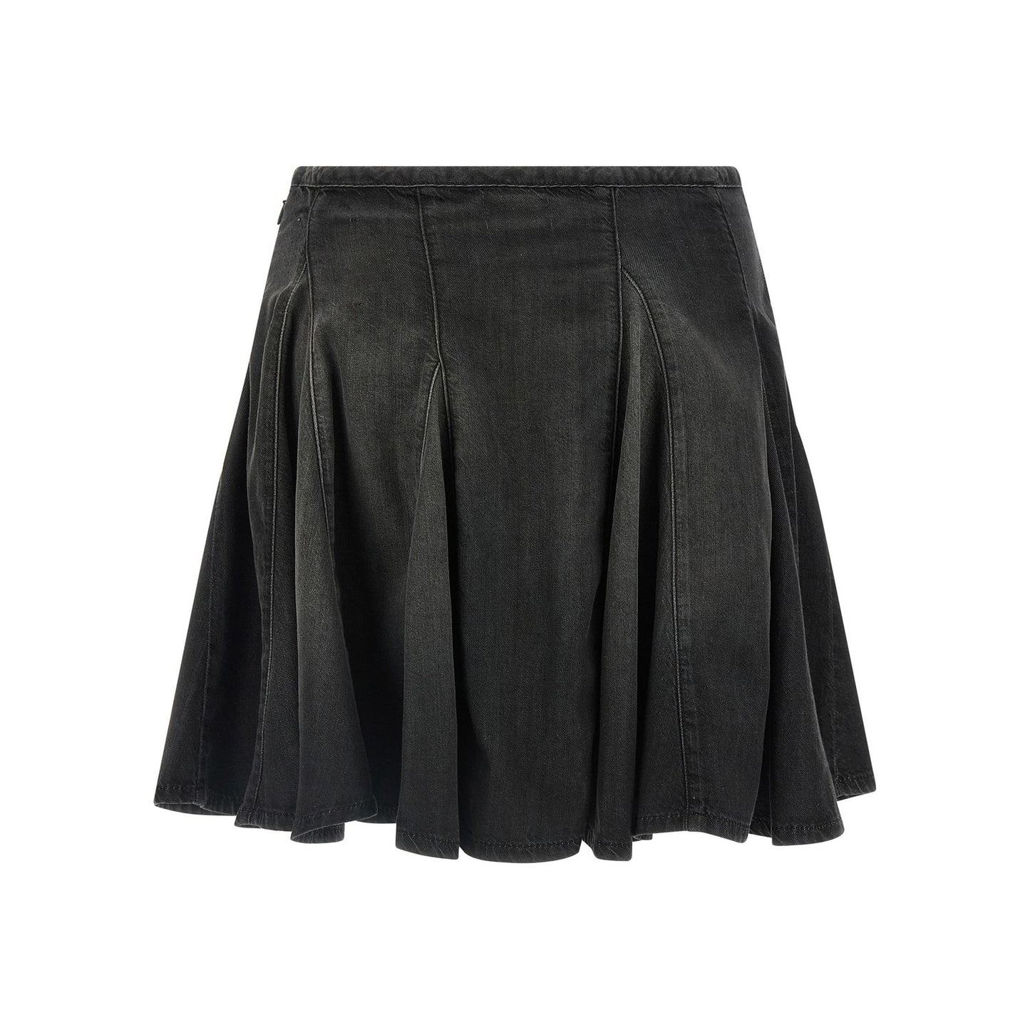 Diesel Black Cotton Long Skirt