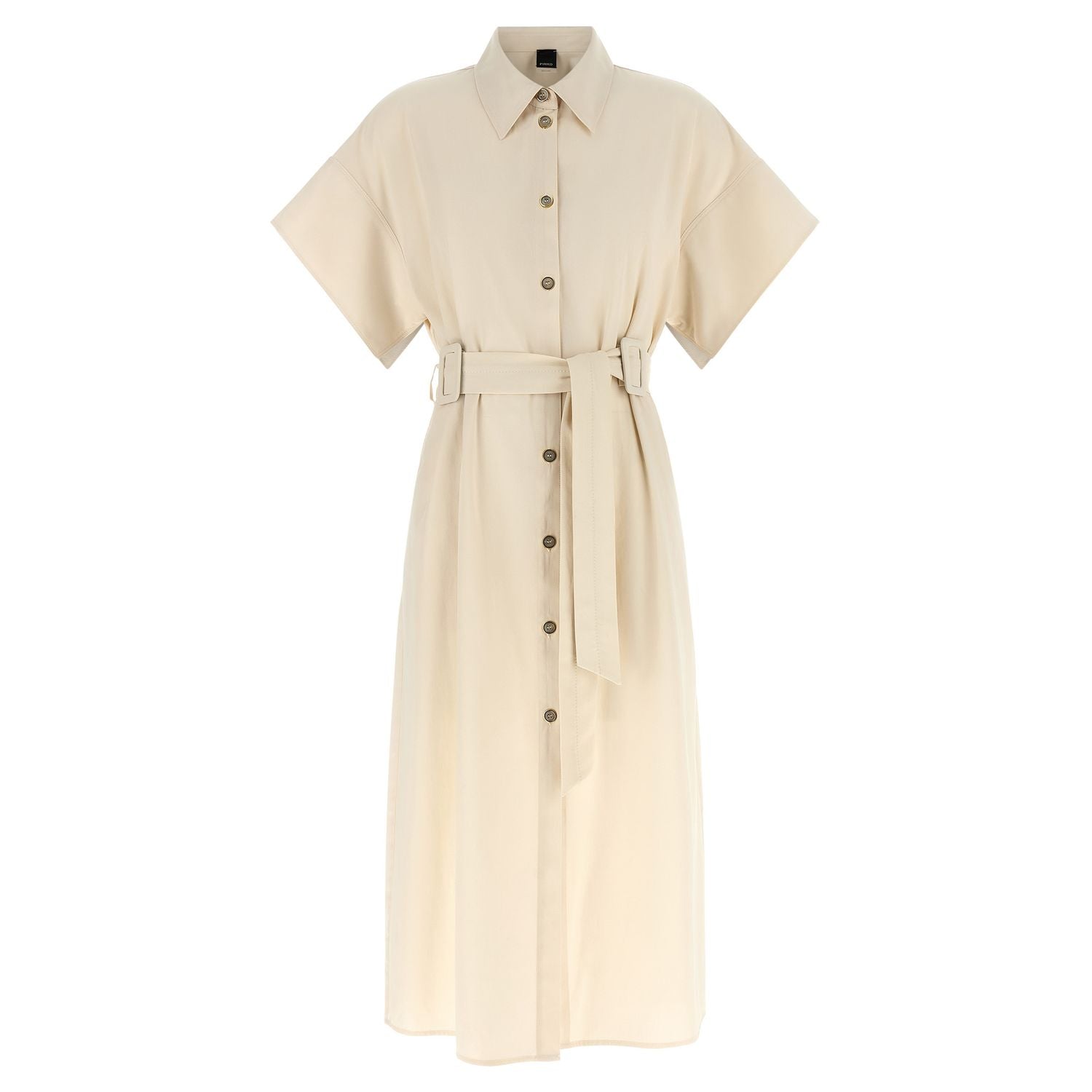 PINKO Beige Cotton Midi Dress