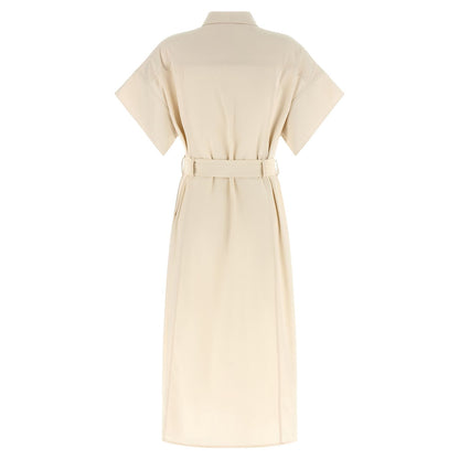 PINKO Beige Cotton Midi Dress