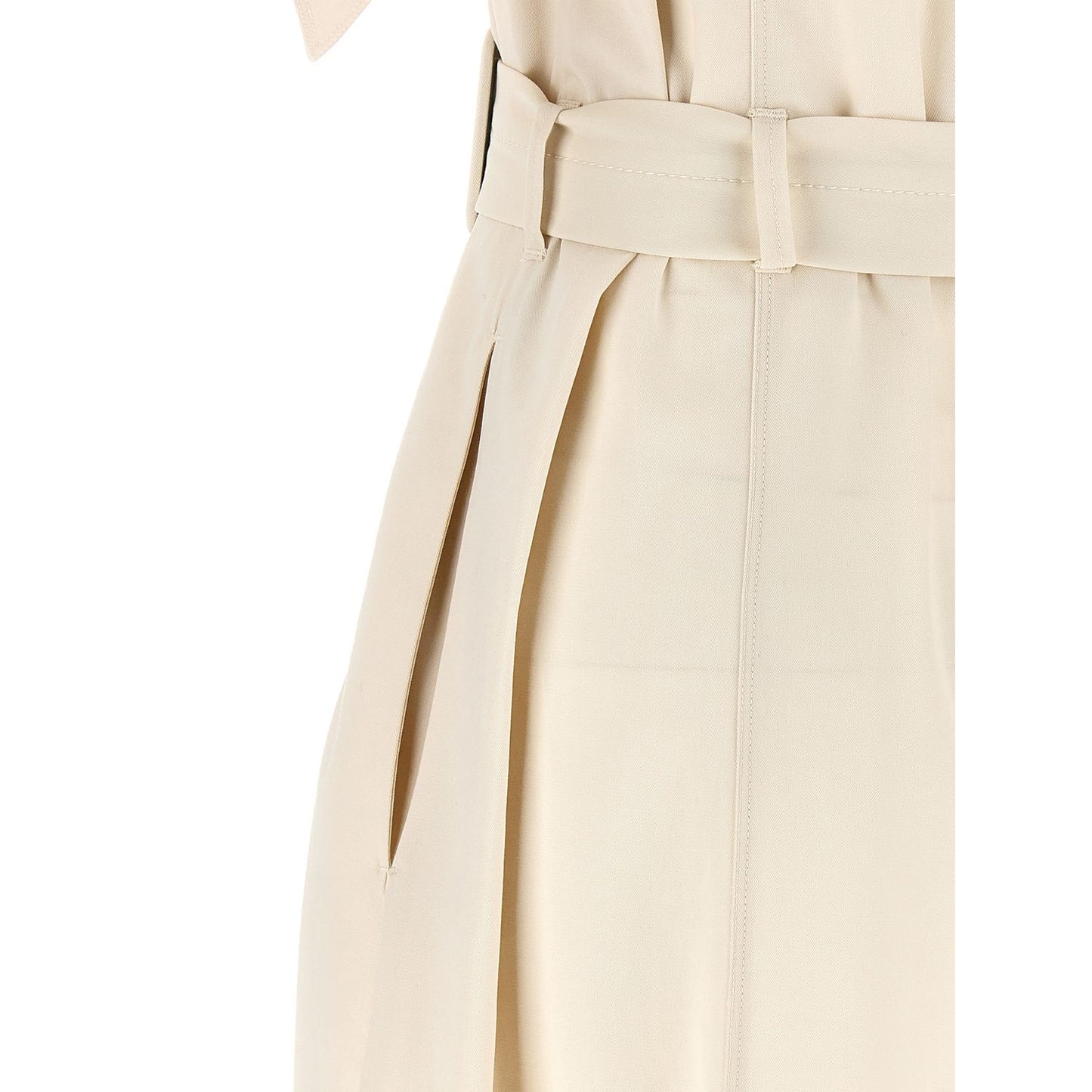 PINKO Beige Cotton Midi Dress