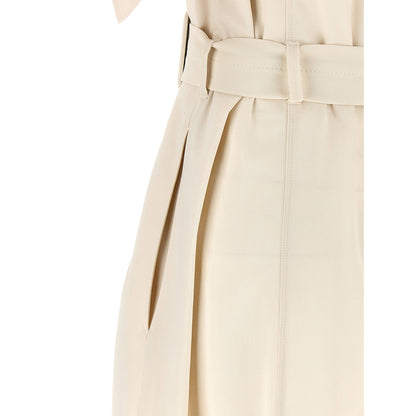PINKO Beige Cotton Midi Dress
