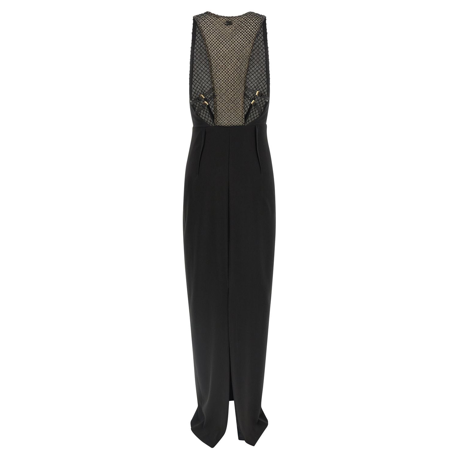 Elisabetta Franchi Black Polyester Long Dress