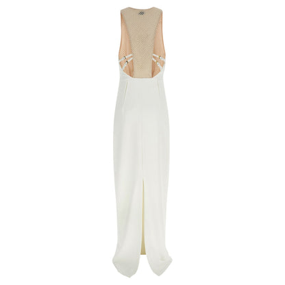 Elisabetta Franchi White Polyester Long Dress