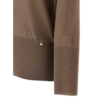 Herno Brown Viscose Cardigan