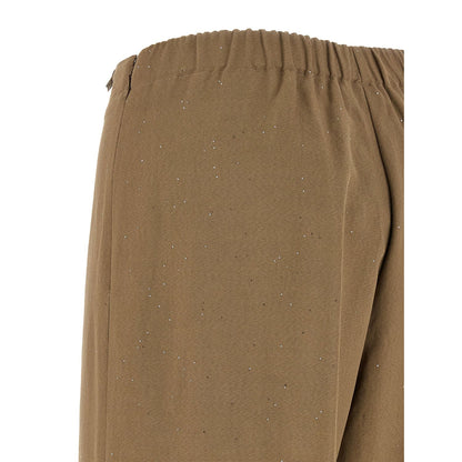 Herno Brown Viscose Casual Pants