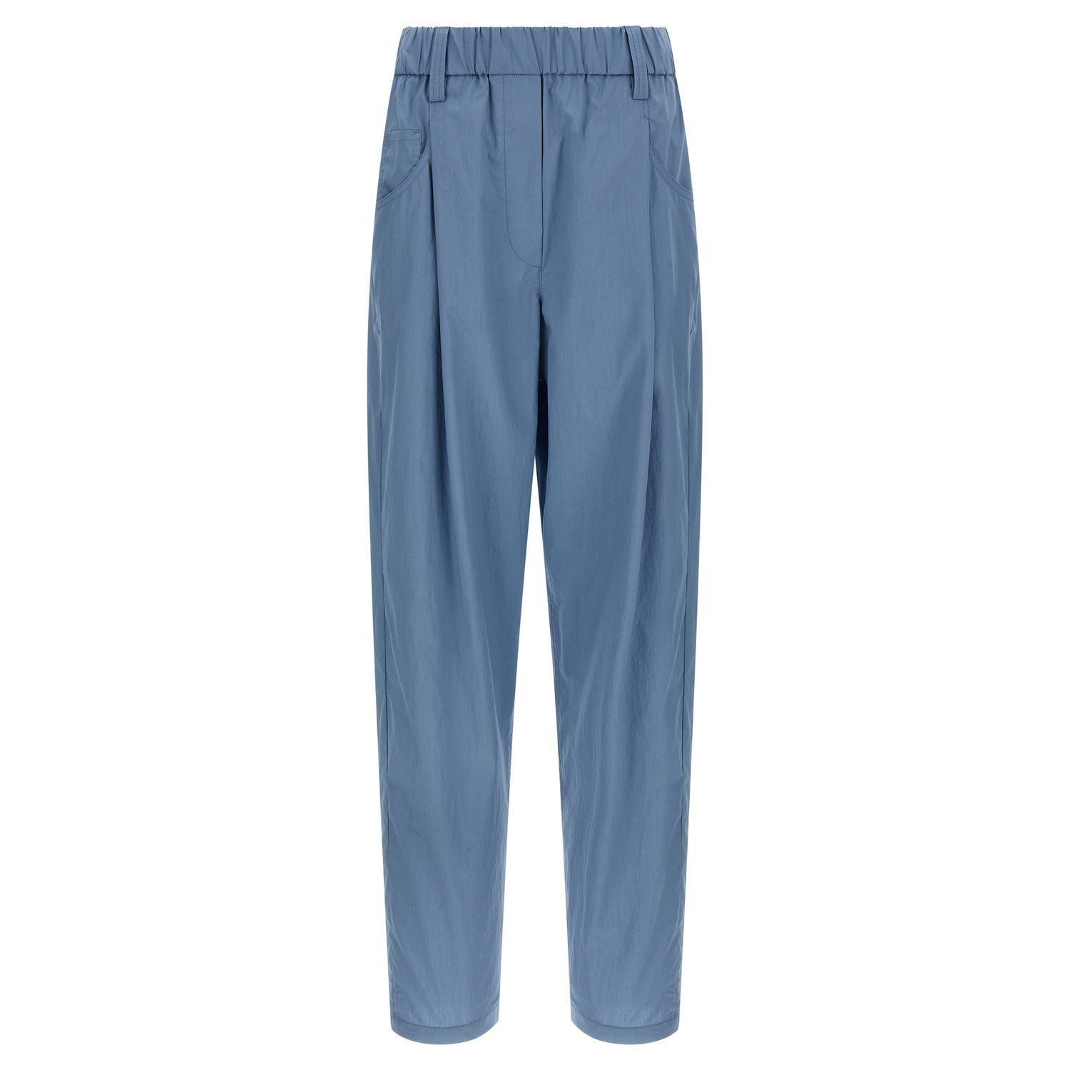Brunello Cucinelli Blue Cotton Casual Pants