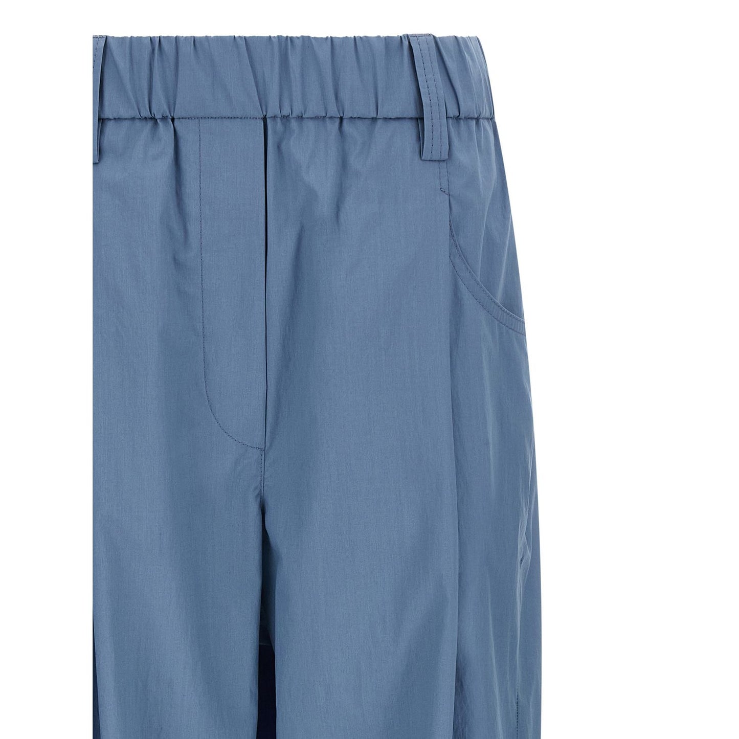 Brunello Cucinelli Blue Cotton Casual Pants